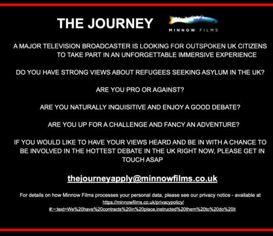 The Journey: Open-minded people sought to appear on documentary about refugees