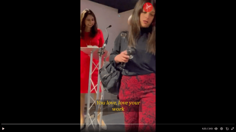 Suella Braverman brilliantly heckled as she presented the Political Cartoonist of the Year Award