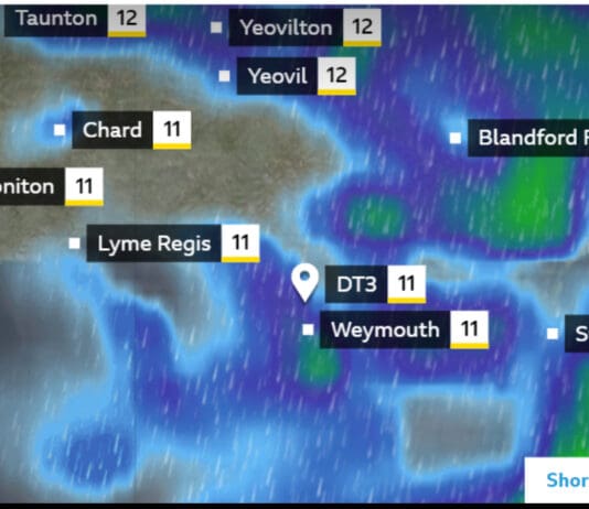 Dorset to get more torrential rain following another weather warning