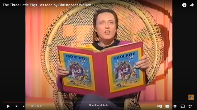 Christopher Walken reads ‘The Three Little Pigs’