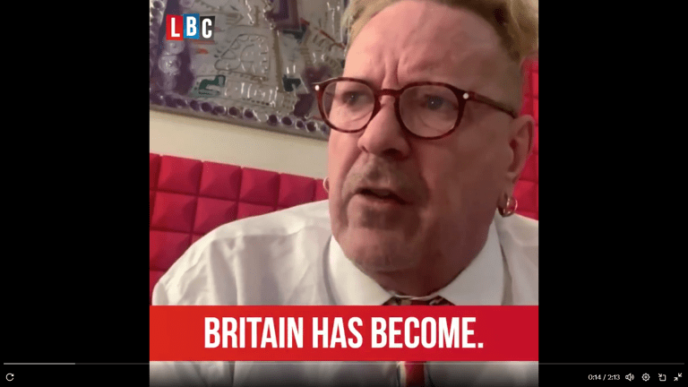 John Lydon has brain rot as he blames the demons of capitalism on immigrants