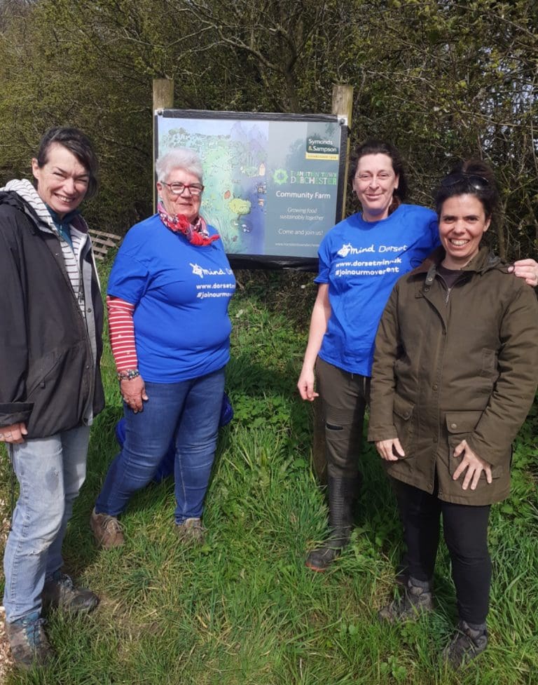 Transition Town Dorchester and Dorset Mind launch new Partnership at Poundbury Community Farm for Spring 2024