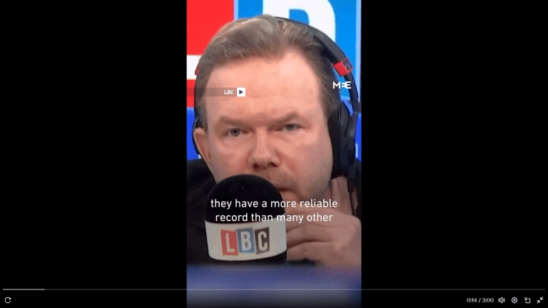 James O’Brien trashes Zionist journalist live