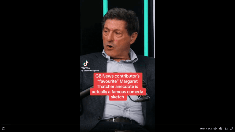 GB News’ Thatcher anecdote reveals how far from news they really are