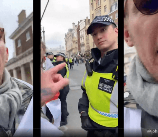 Laurence Fox caught on camera abusing young police officer