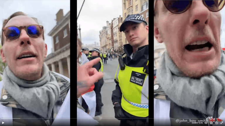 Laurence Fox caught on camera abusing young police officer