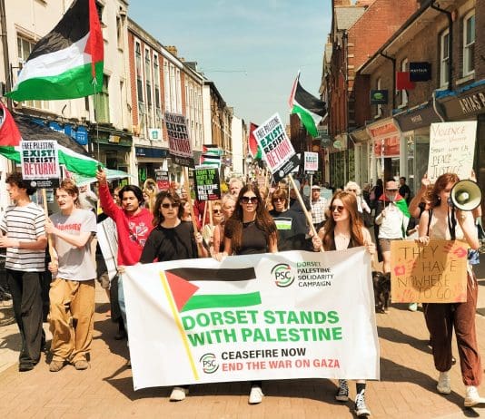 Protests in Dorchester and Weymouth against those complicit in Gaza genocide