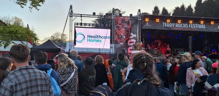 Healthcare Homes supports volunteers at Teddy Rocks festival