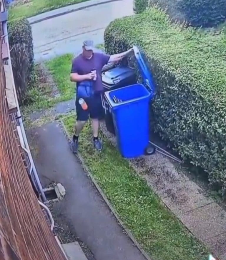 Man stuns neighbour while putting rubbish out