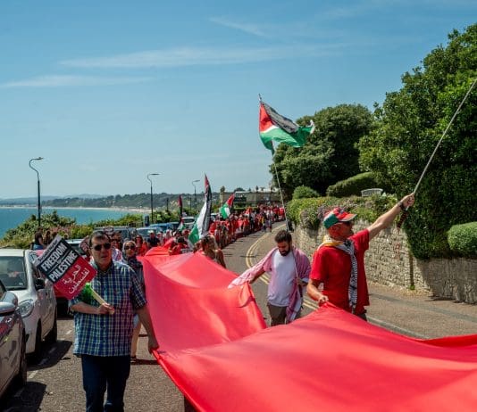 “The Red Line” is Unfurled in Bournemouth