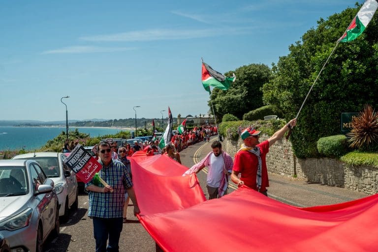 “The Red Line” is Unfurled in Bournemouth