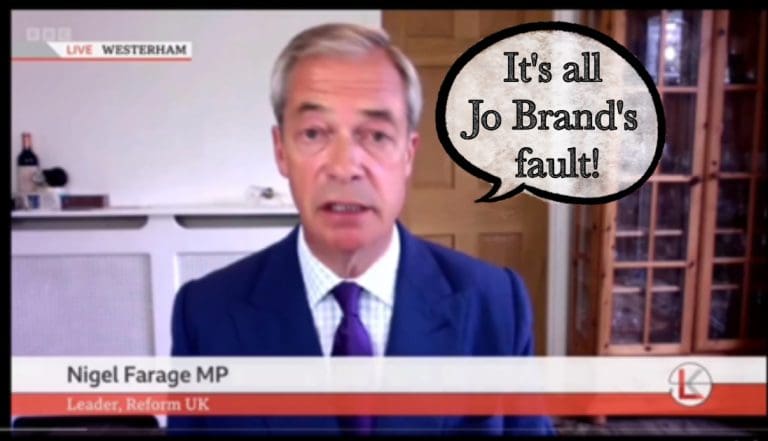 Nigel Farage blames failed ‘assassination’ attempt on Donald Trump on Jo Brand