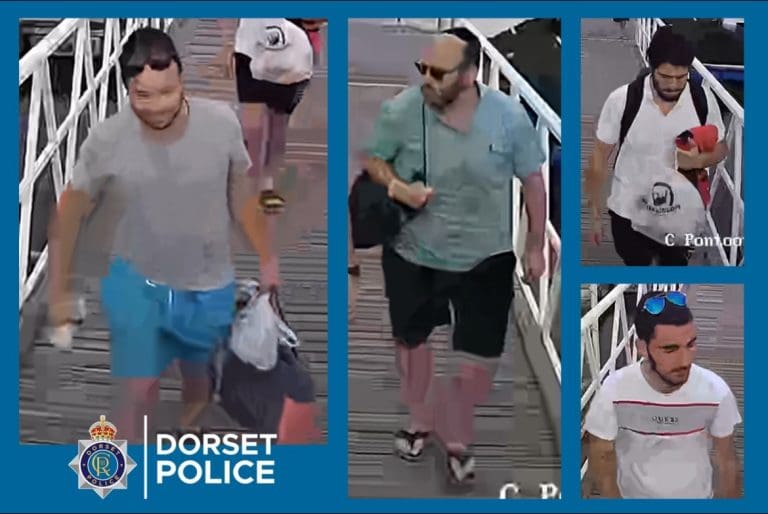 Four men sought following boat taken without permission from marina in Poole