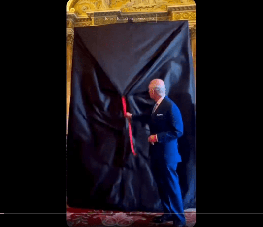 King Charles reveals classic moving images of the far right