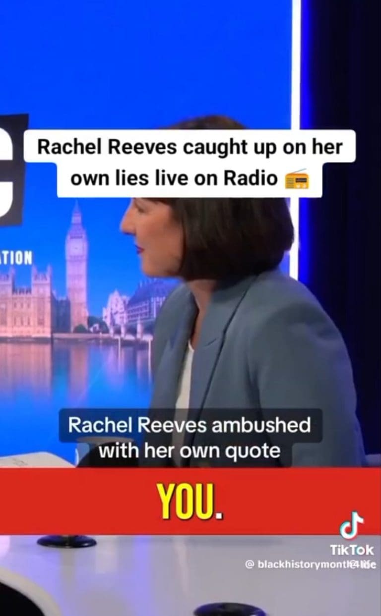 The lies of Labour Chancellor Rachel Reeves catch her out live on air