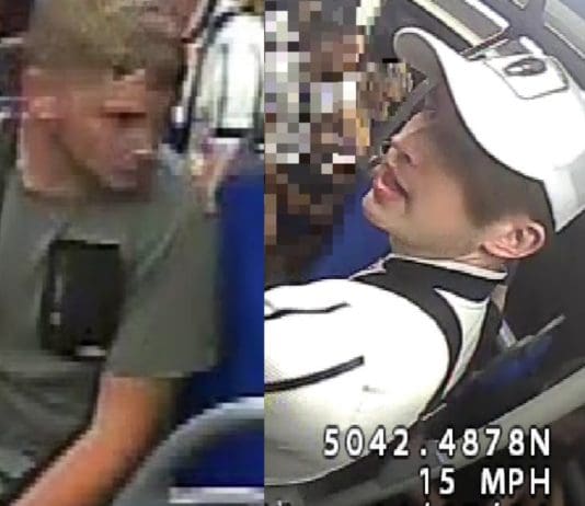 Two Males Sought Following Assaults on Bus