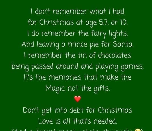 Christmas Is A Time For Wonderful Memories Not Creating More Debt
