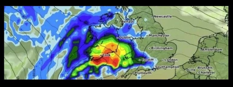 Close To Hurricane Conditions Predicted For Parts Of UK As The South Of England Prepares to Be Battered By Storm Darragh