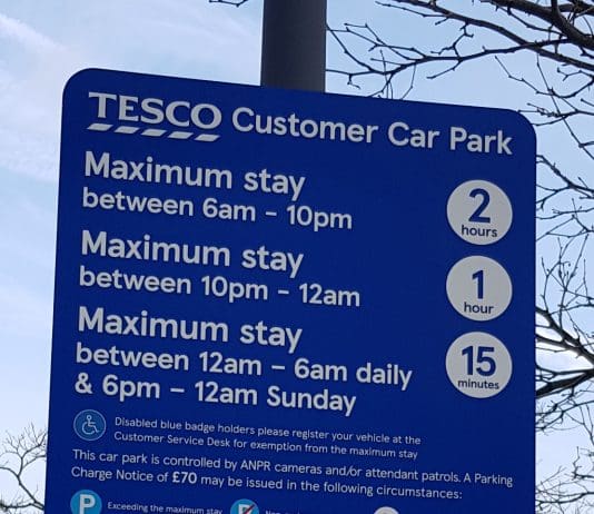 Be Aware: Tesco Car Park In Dorchester Has Been Taken Over By Horizon Parking