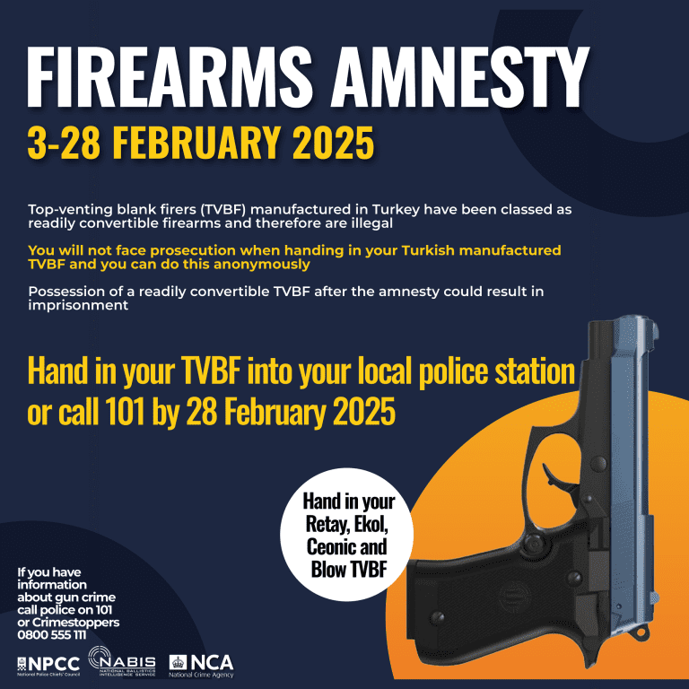 Dorset Police Launch Amnesty As Turkish-Manufactured Guns Proliferate On Our Streets