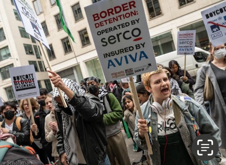 Arrests Made As Protests Target Insurance Giants Over Links to Fossil Fuels, Arms Trade, and Migrant Detention