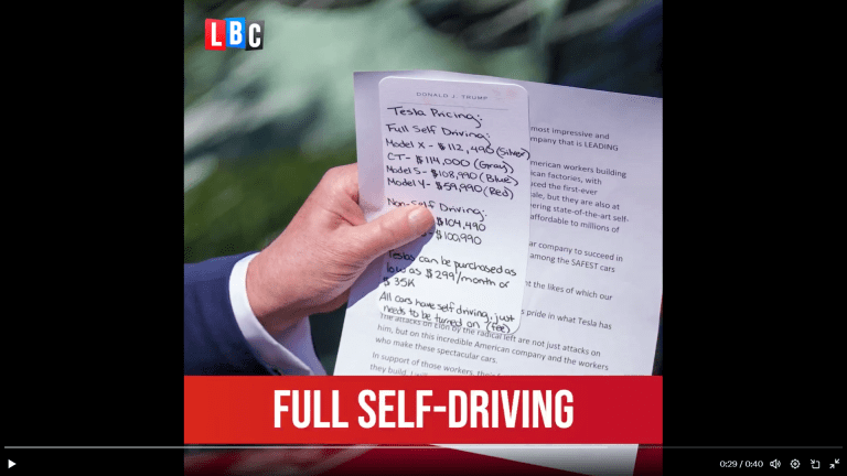 Elon Musk Is So Worried About The Collapse In Tesla Sales That He Has Got His Sidekick Trump To Act As A Salesperson