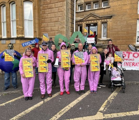 Local People Demonstrate Against Proposed Waste Incinerator in Canford, Poole