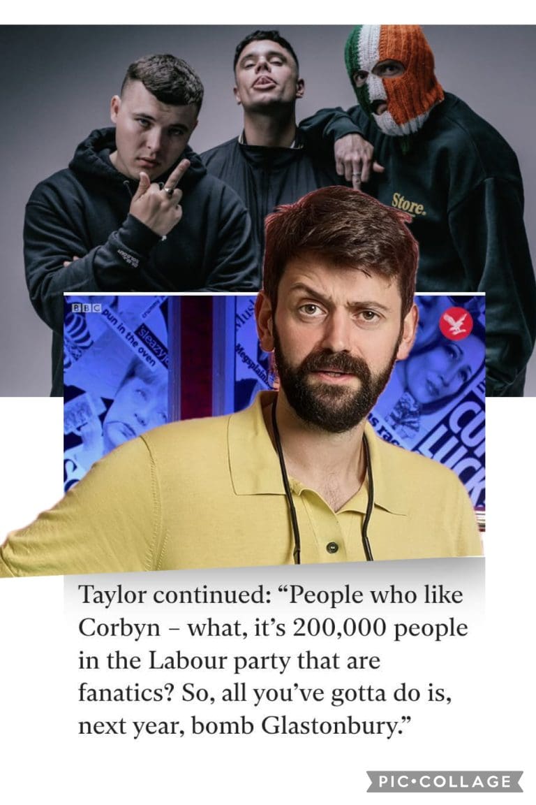 The BBC And The Establishment Laughed When Fin Taylor Claimed That 200,000 Members Of The UK Public Should Be Murdered At Glastonbury