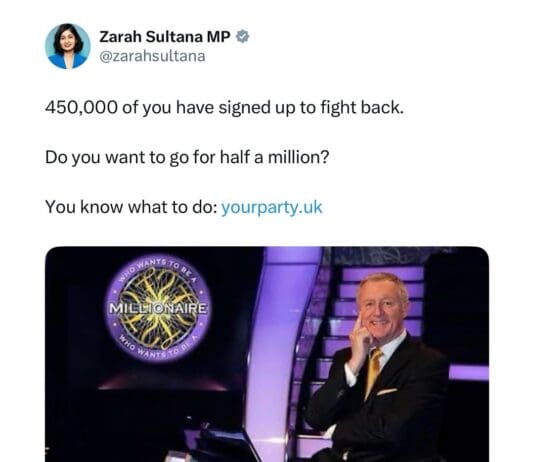 Zarah and Jeremy’s New Party Attracts The Most Members Of Any In The UK In Just 48 Hours