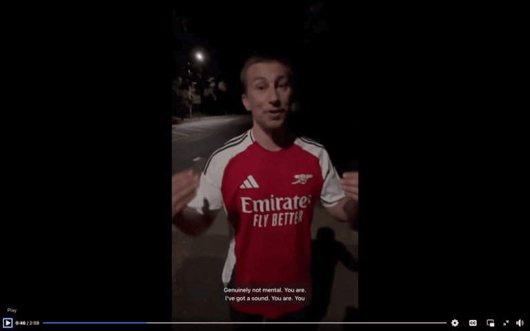 Brave Arsenal Fan Confronts Ignorant, Abusive Flag-Raising Far-Right Mob