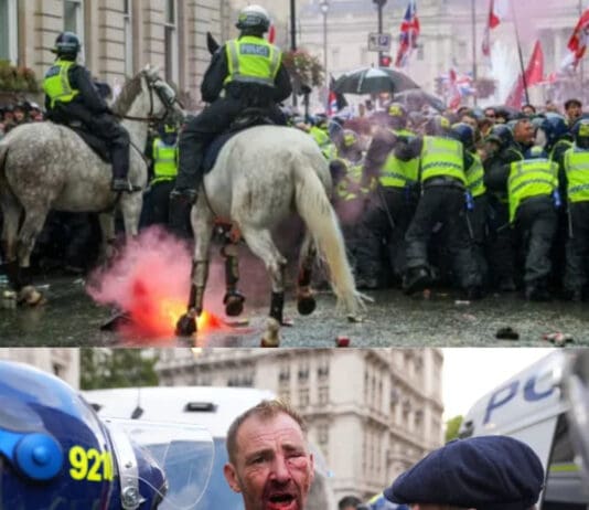 Four Police Officers With Serious Injuries As Tommy Robinson’s Fascists Call For Assassination Of Keir Starmer