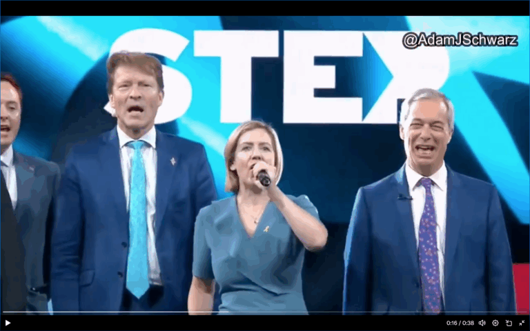 She Has Been Dead For Three Years You Stupid Woman. Andrea Jenkyns Sings ‘God Save The Queen’ At Reform UK Conference