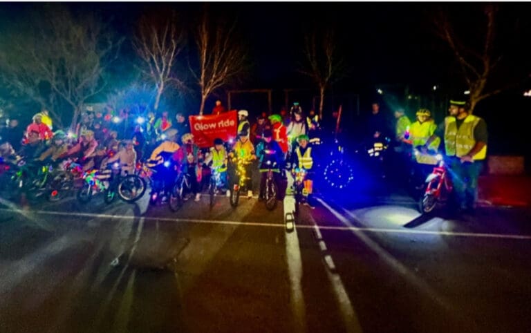 Night time ‘Glow Ride’ in Dorchester a Great Success!
