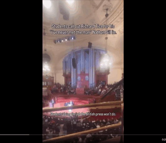 Hundreds Of Students Expose Richard Tice’s Lies Regarding Nathan Gill During His Speech
