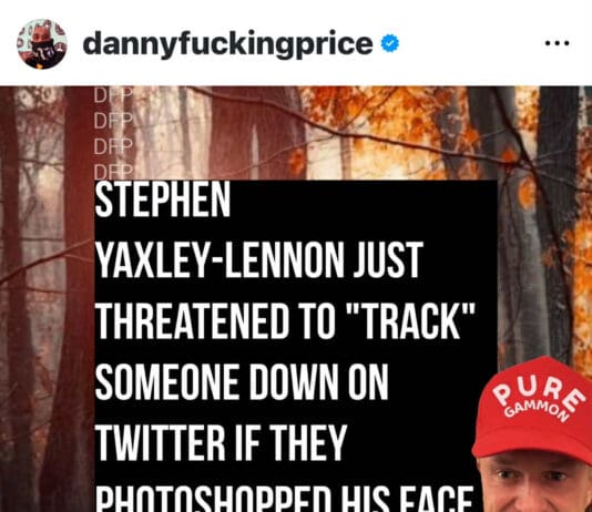 Stephen Yaxley-Lennon Threatened To ‘Track Down’ Anyone Who Did This. The Kettle’s On