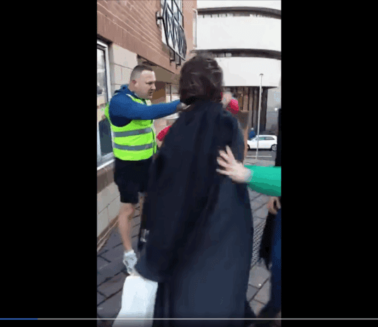 ‘Raise the Flag Scum’ Attack Woman in the Street