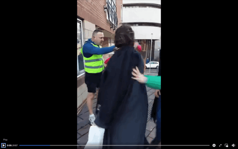 ‘Raise the Flag Scum’ Attack Woman in the Street