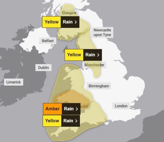 Dorset and the South West to Be Hit With Danger to Life and Heavy Flooding on Monday Evening