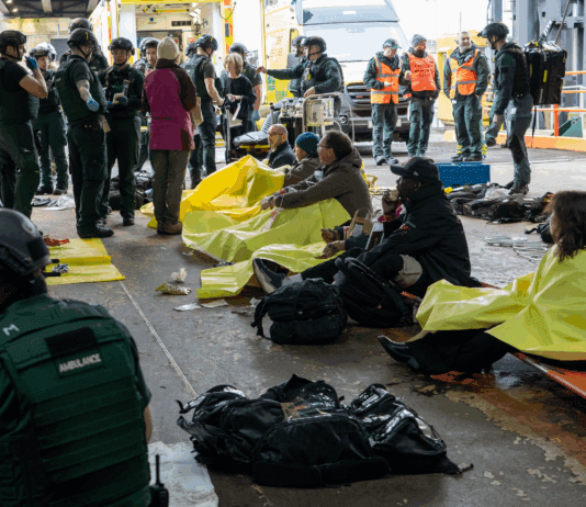 Multi-Agencies Prepare for a Terrorism Response on Cross Channel Ferry in Poole