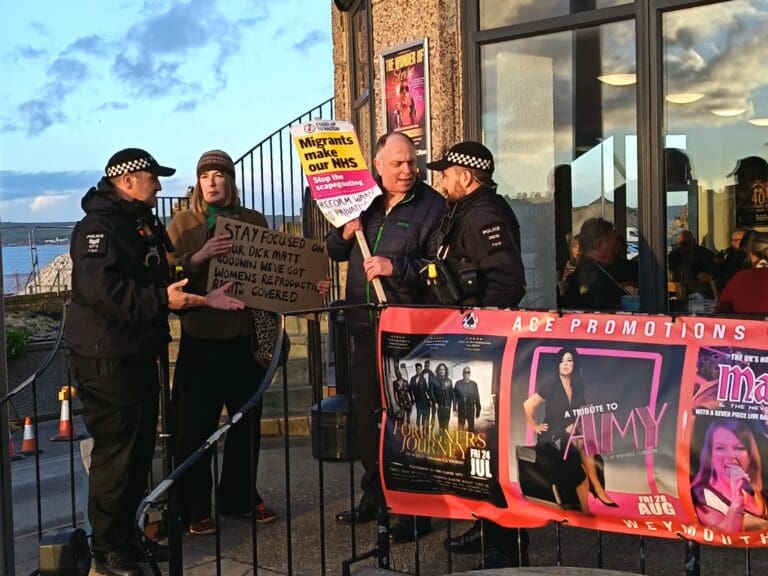 Policing and Community Venue Under Fire After Tense Scenes at Far Right Political Meeting in Weymouth