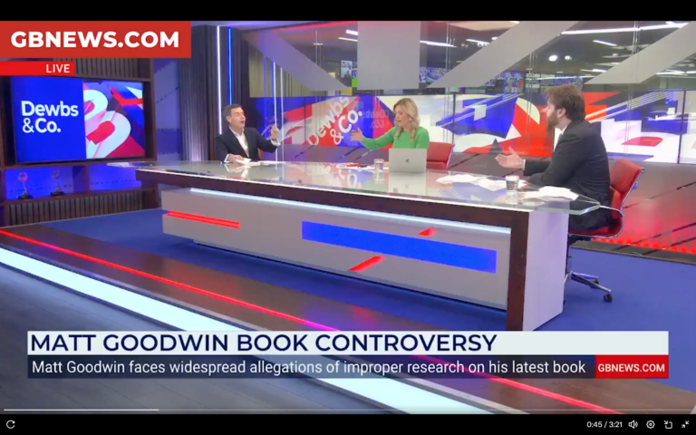 Matthew Goodwin Gets Toasted on GB News When Attempting to Defend His Book