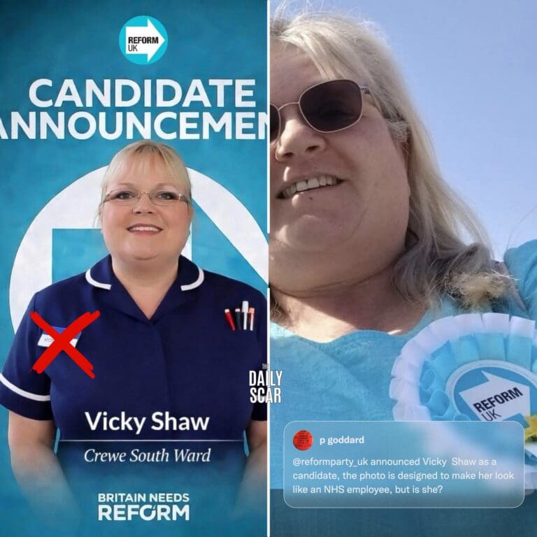 Reform UK Candidate Appears to be Pretending to be a Registered Nurse