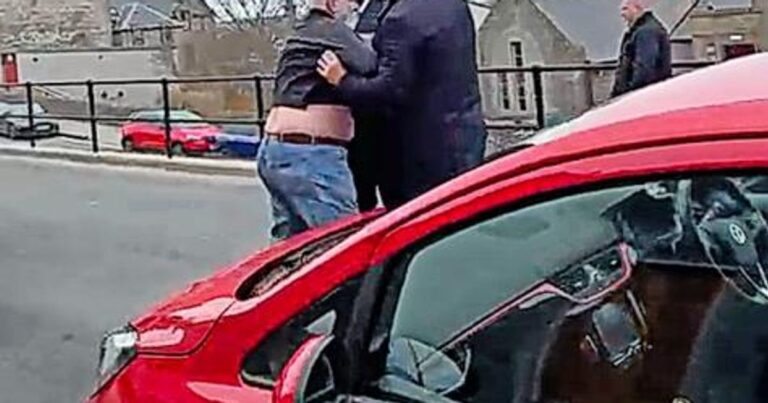 Farage’s Thugs Manhandle Disabled Pensioner